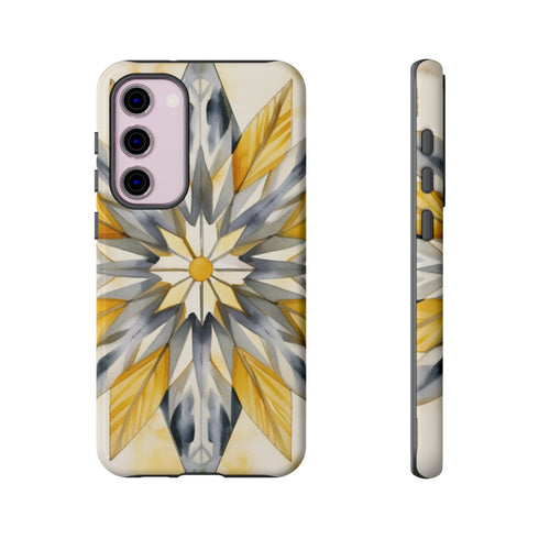 Sunshine Bloom Mosaic - Impact Resistant Phone Case Samsung Galaxy S23 Plus Glossy